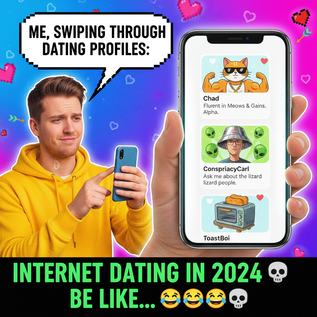 Dating apps: Where 'adventurous' means 'I hike once a year' and 'spontaneous' means 'I don't plan.'