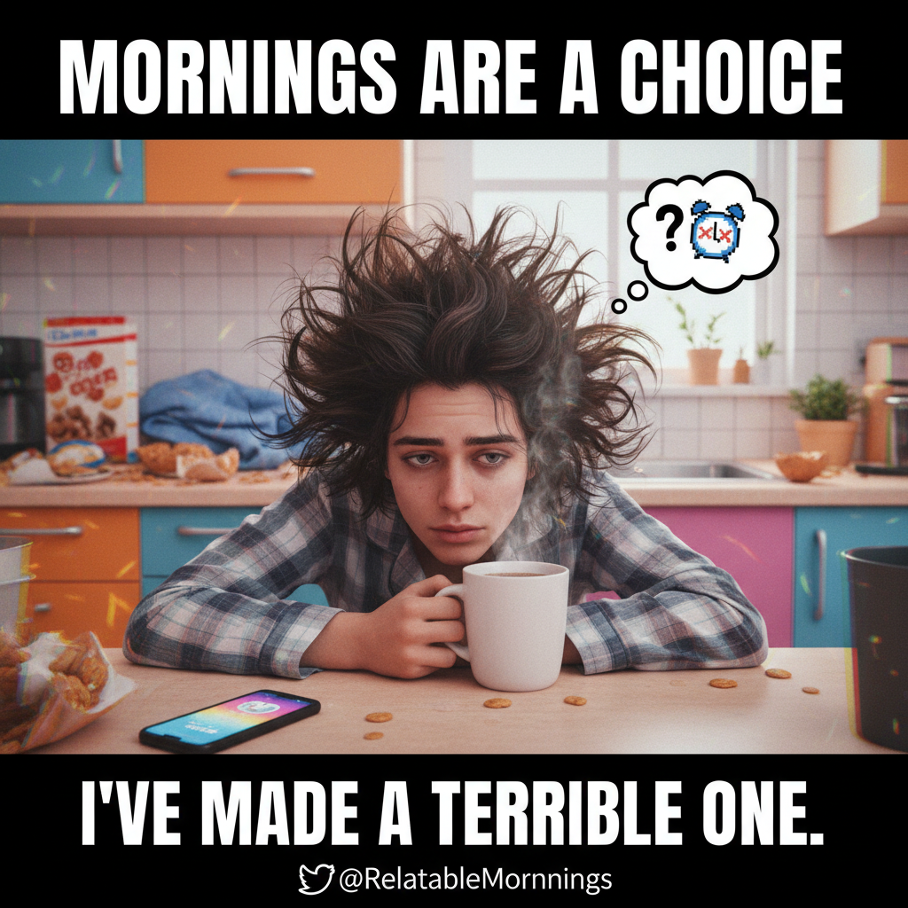 My Monday morning mood is 'still processing that it's not the weekend.'