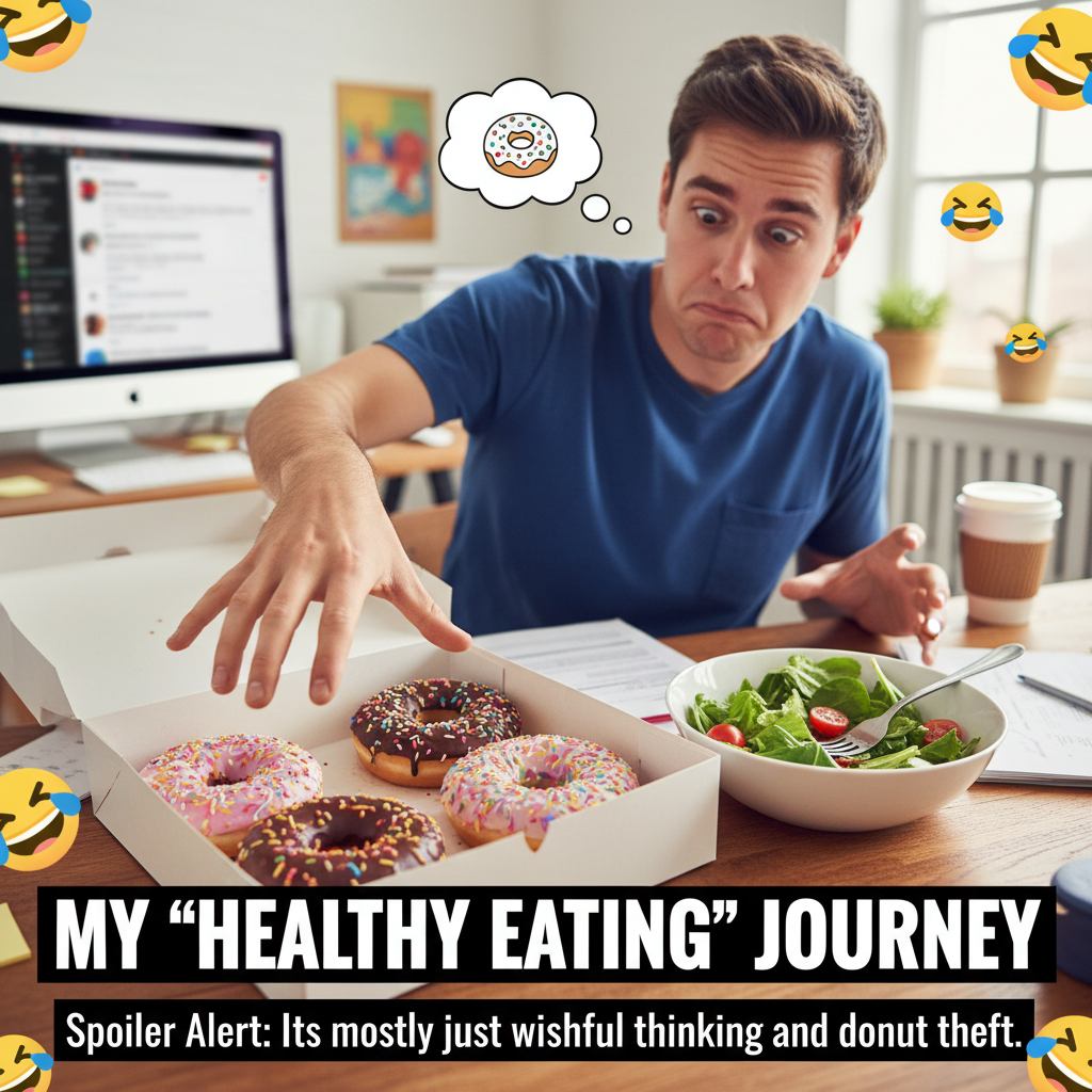 My New Year's resolution to 'eat healthier' lasted until the free office donuts appeared.