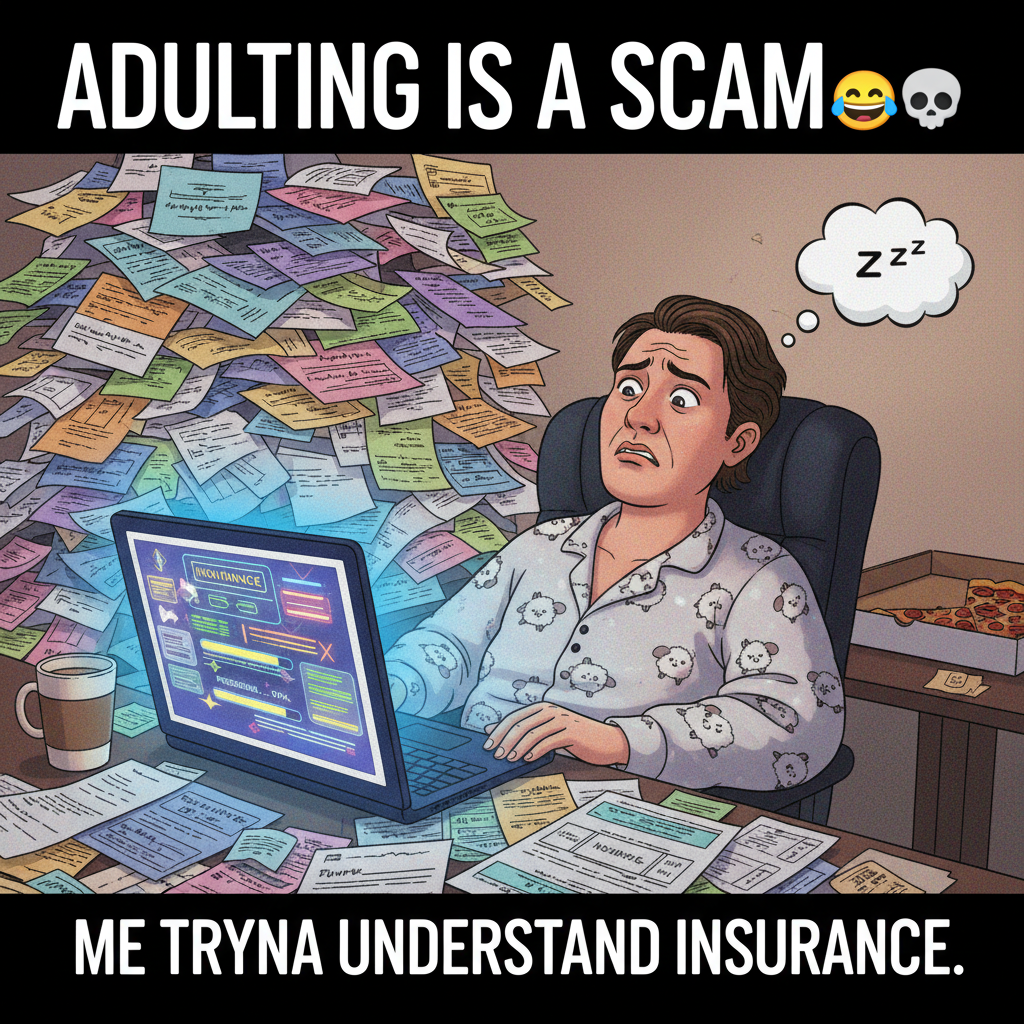 Just spent 3 hours trying to understand my health insurance. I miss nap time. #AdultingIsHard