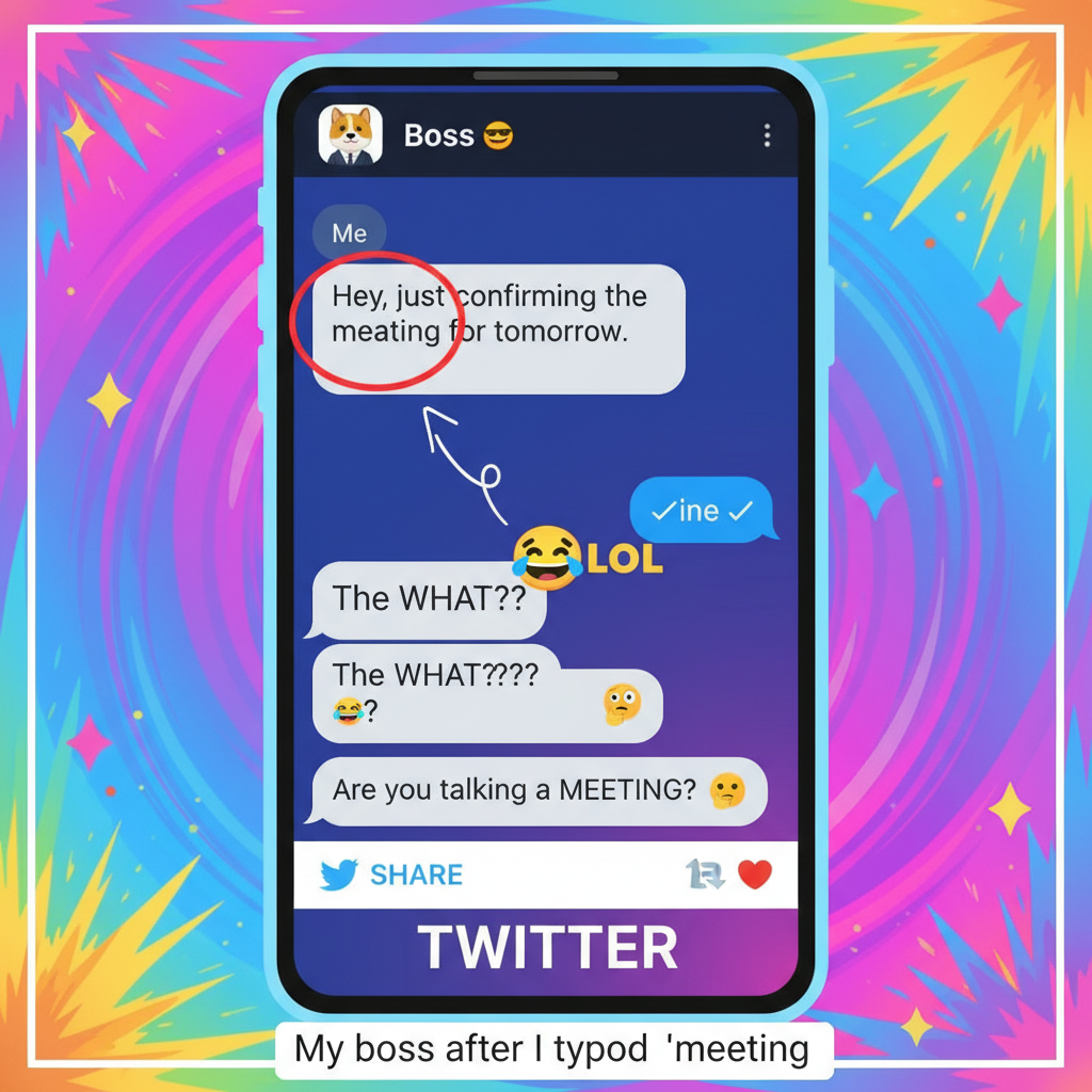Autocorrect changed 'meeting' to 'meating'. My boss thinks I'm a cannibal.