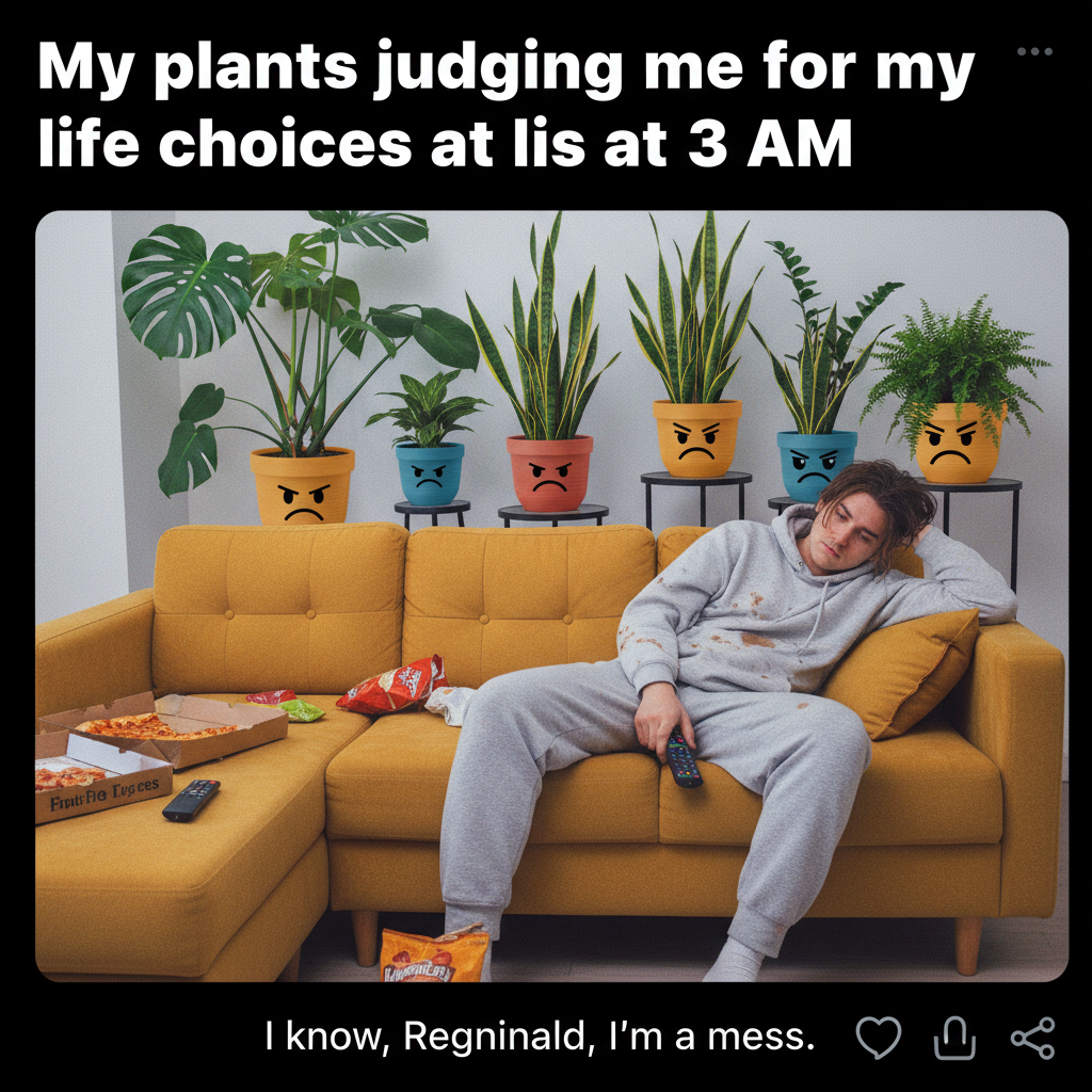 My seasonal depression is so bad I'm starting to think my plants are judging me.