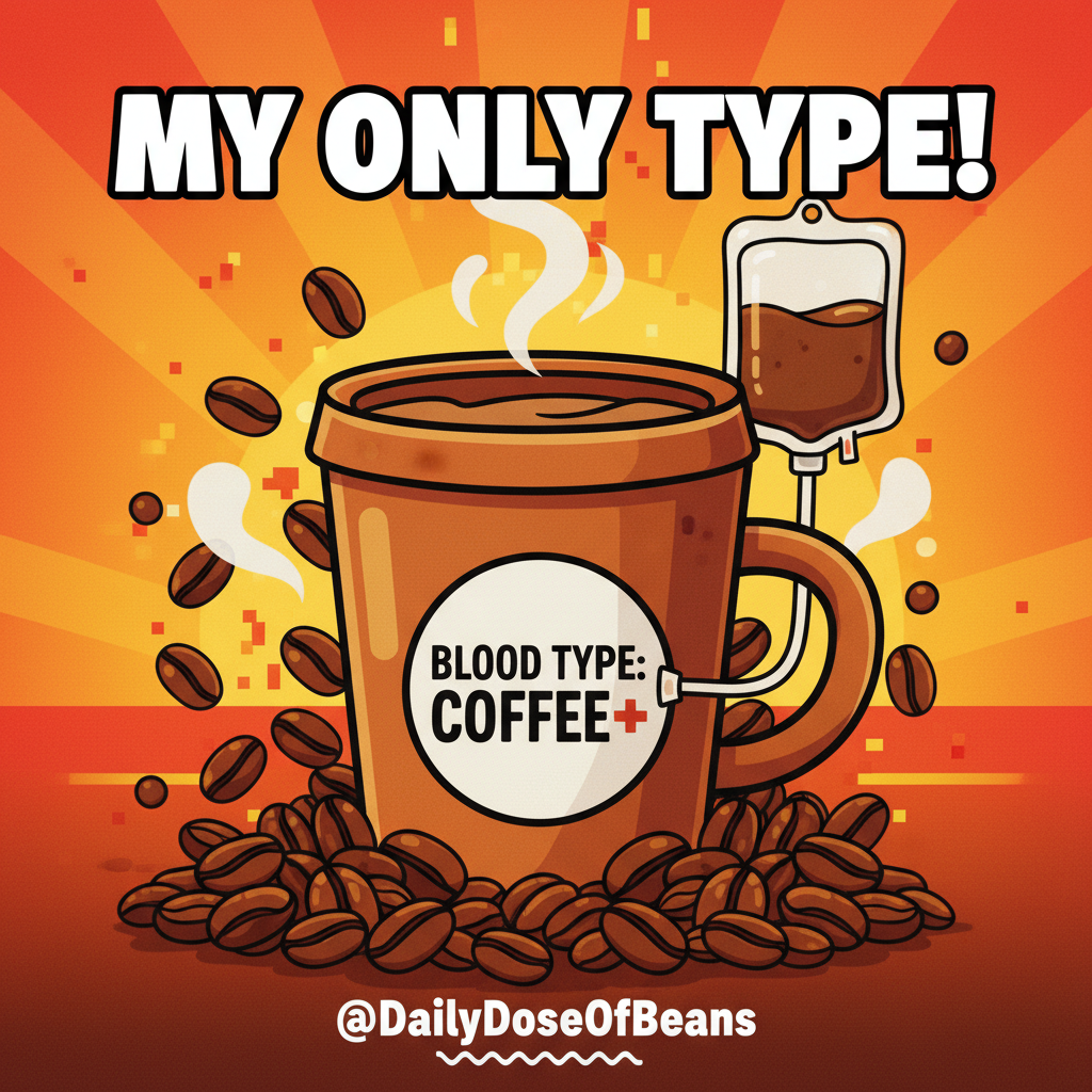 My blood type is coffee. My personality is also coffee.