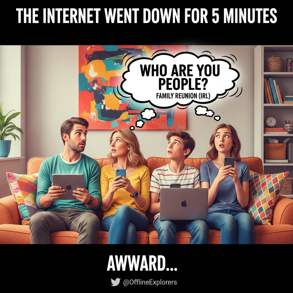 The wifi went down. I think I just saw my family for the first time.