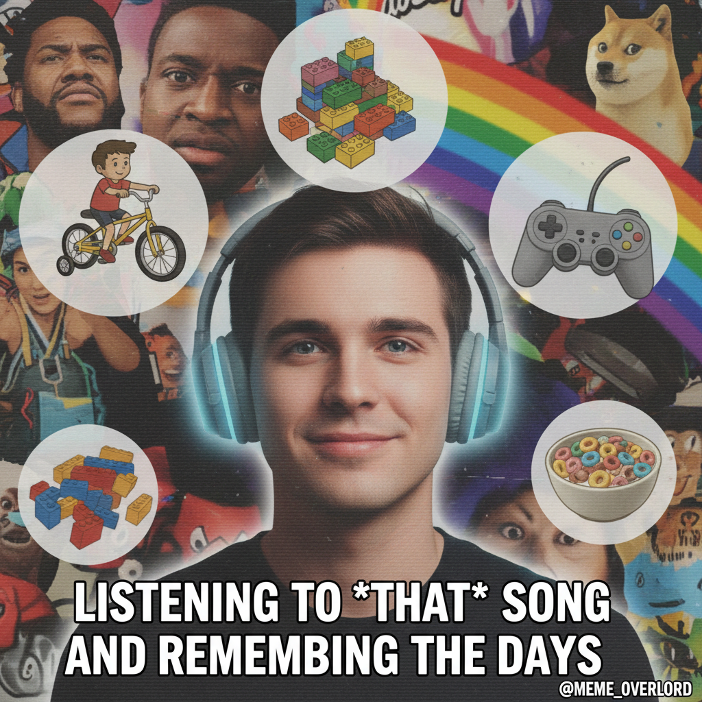 Hearing a song from your childhood hits different. Instant time travel.