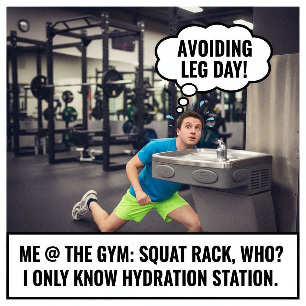 My 'gym glow up' is just me finding new ways to avoid the squat rack.