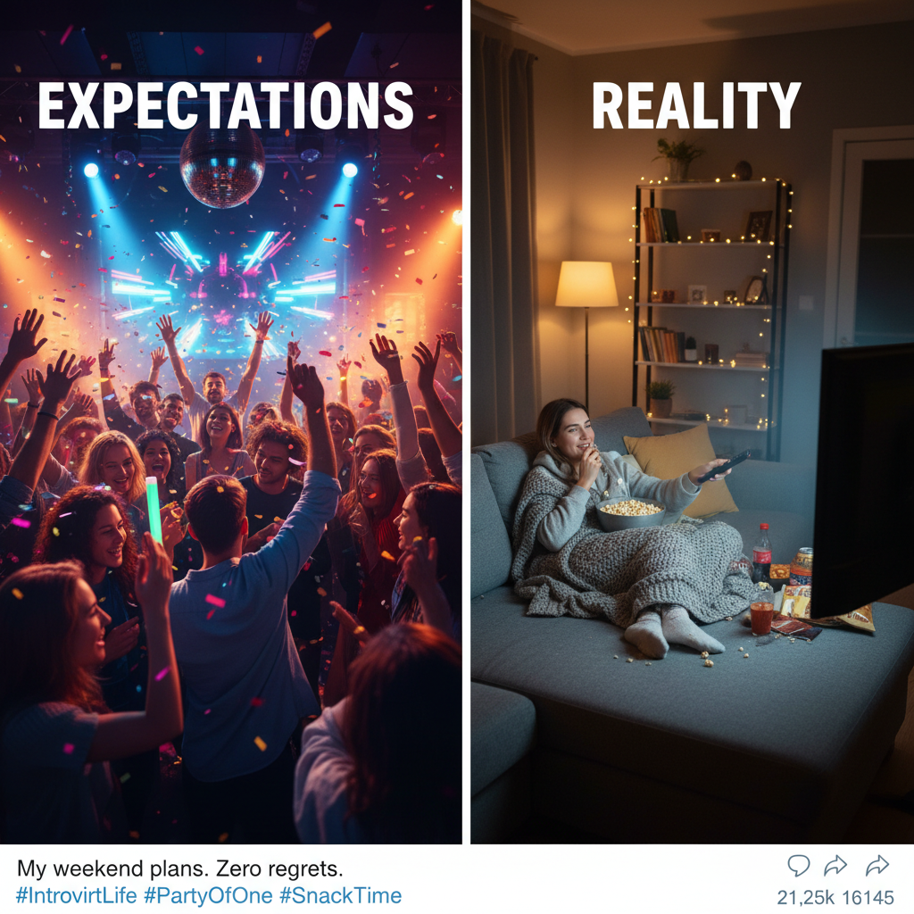 Friday night plans: wild party. Friday night reality: debating if I should rewatch The Office or Parks & Rec.