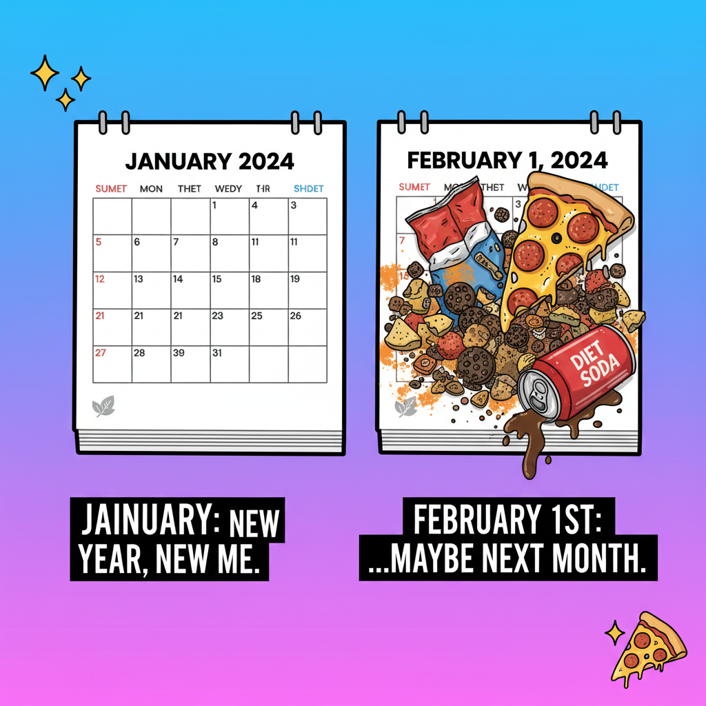 My New Year's resolution to 'eat healthier' lasted until February 1st. It was a good run.