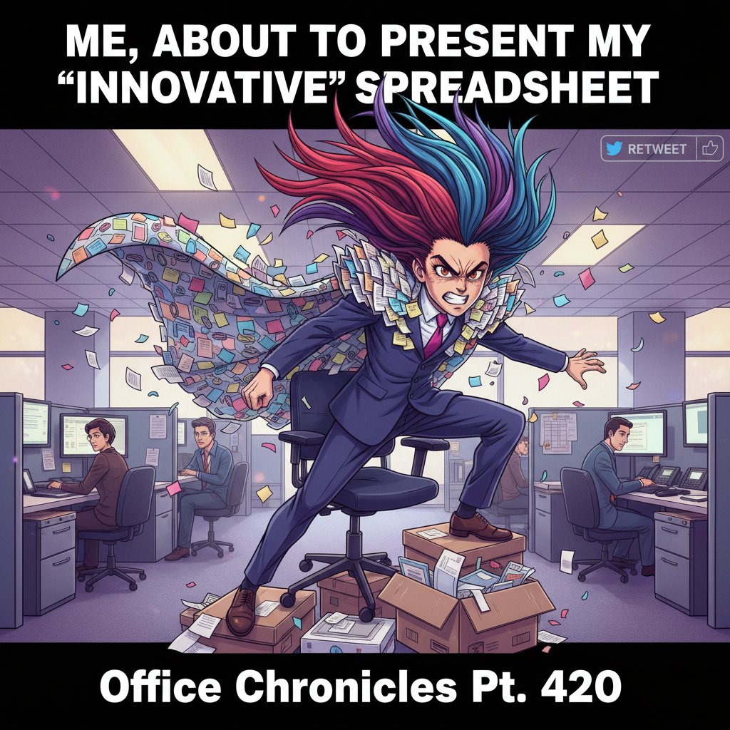 Me, trying to use anime logic in real life: *dramatic hair flip* *runs away from responsibilities*