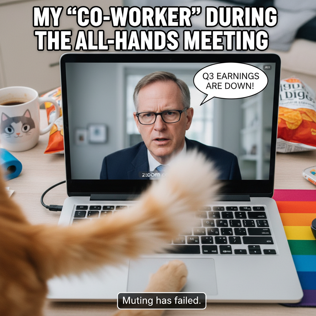 My camera was off, but my cat walked across my keyboard and sent 'asdfghjkl' to the CEO.