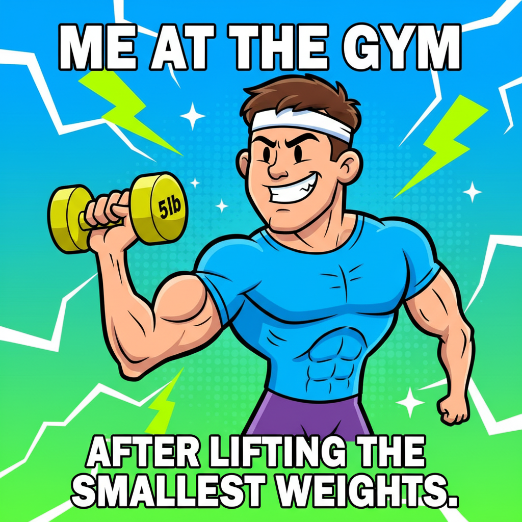 Me at the gym: *lifts 5lb weight* My brain: 'You are an absolute UNIT. Time for a cheat meal.'
