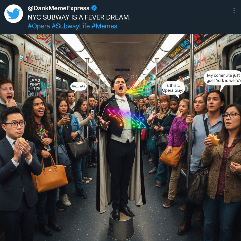 Just witnessed a full-blown opera performance on the subway. Never a dull moment.