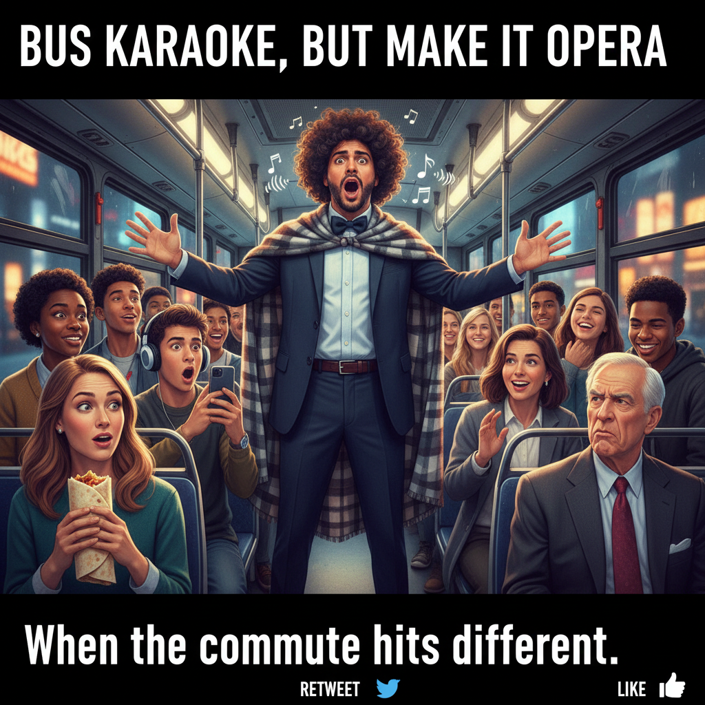 Just witnessed a full-blown opera performance on the bus. Public transport is wild.