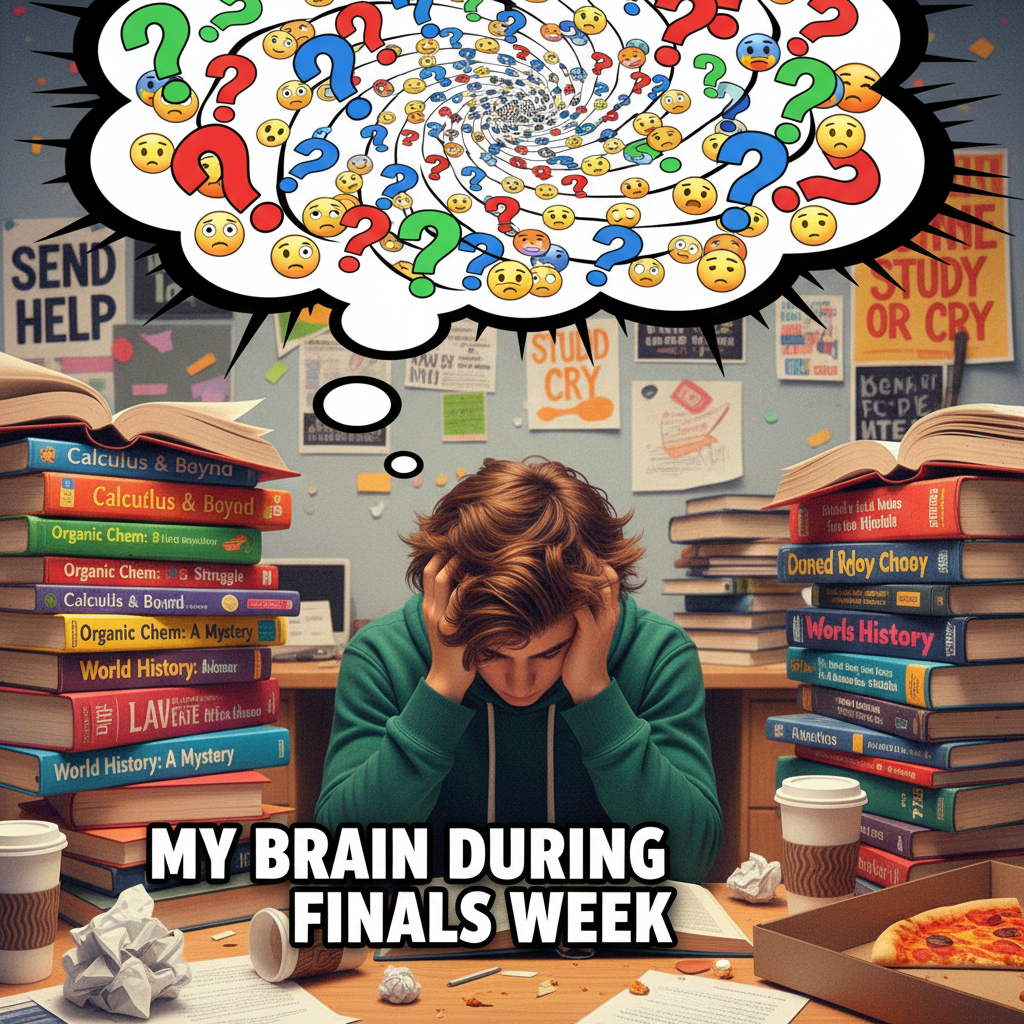 My brain during exams: 'You know this! Wait, do you? No. Definitely not.'