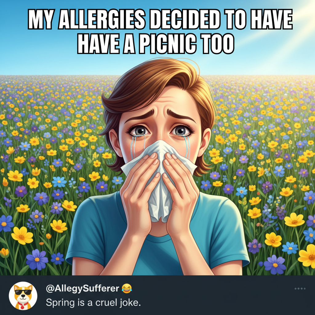 It's 75° and sunny, but my allergies are acting like I personally offended the pollen gods.