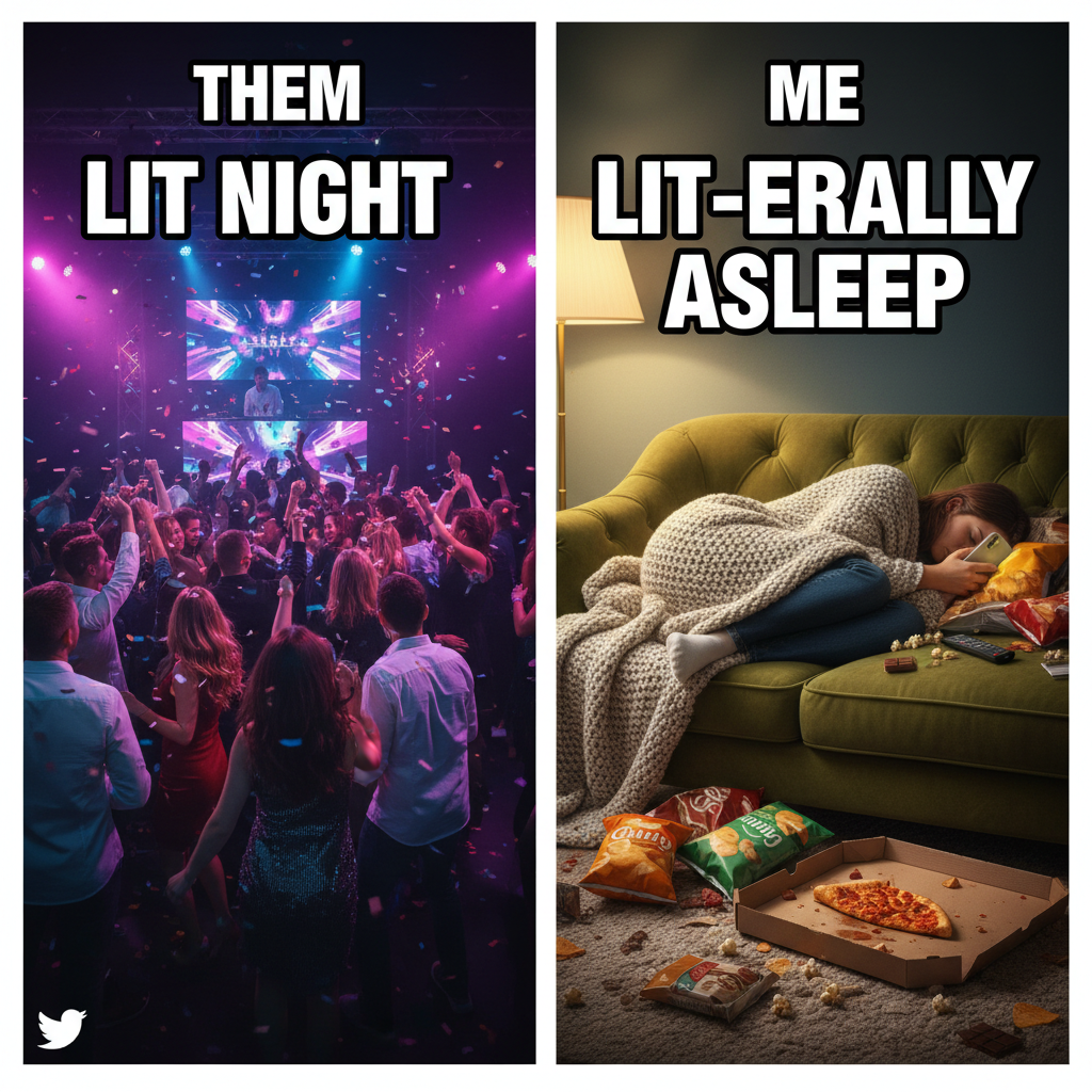 Friday night plans: clubbing until dawn. Friday night reality: asleep by 9 PM with snacks.