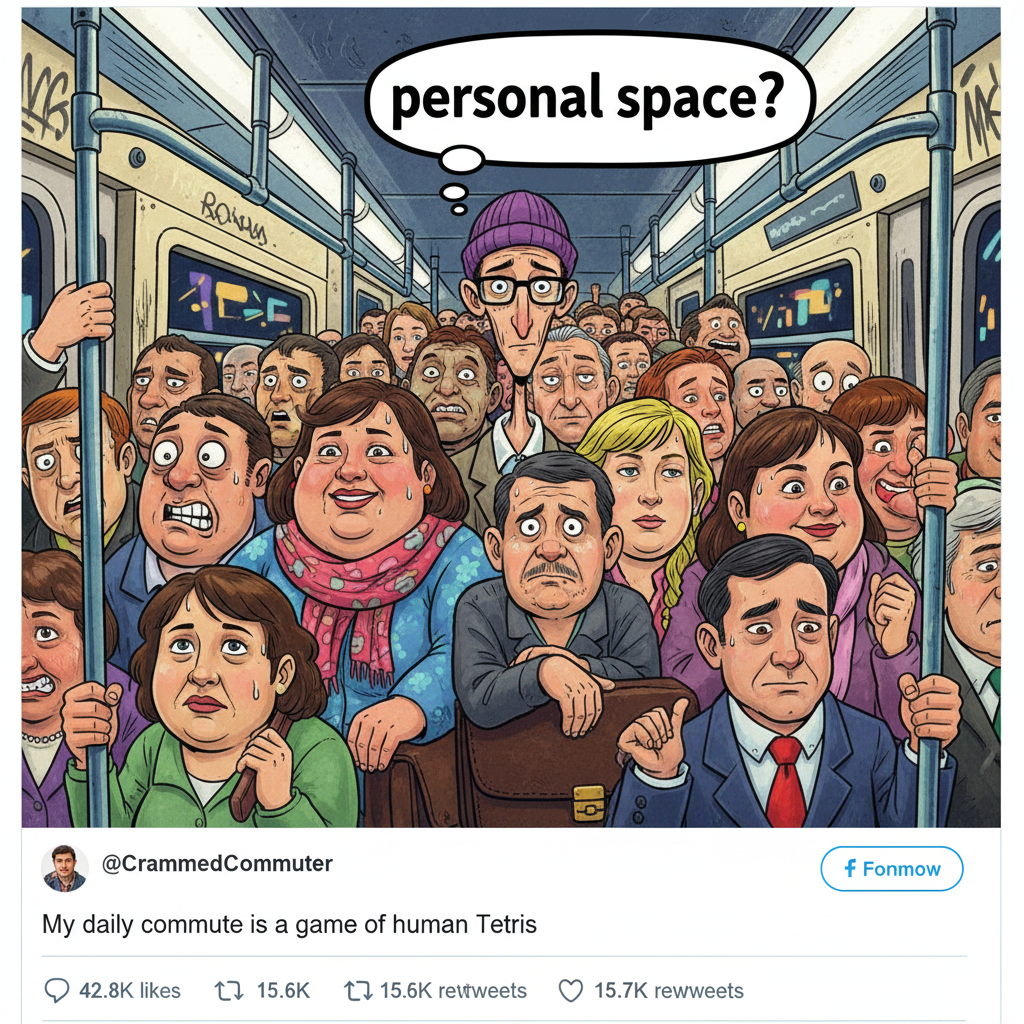 Public transport is just a social experiment on how much personal space we actually need.