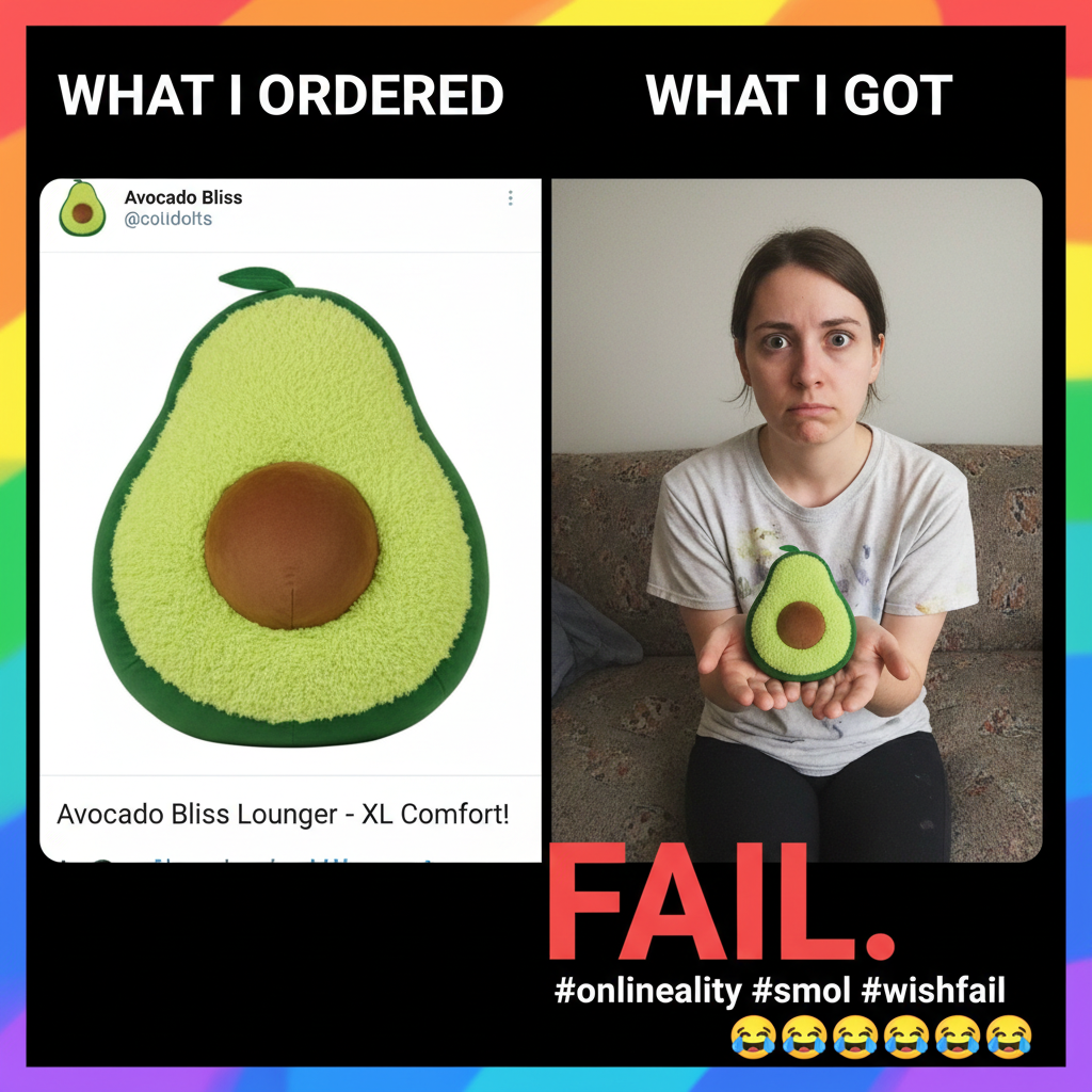 That moment when your 'must-have' online purchase arrives and it's doll-sized. 🤦‍♀️