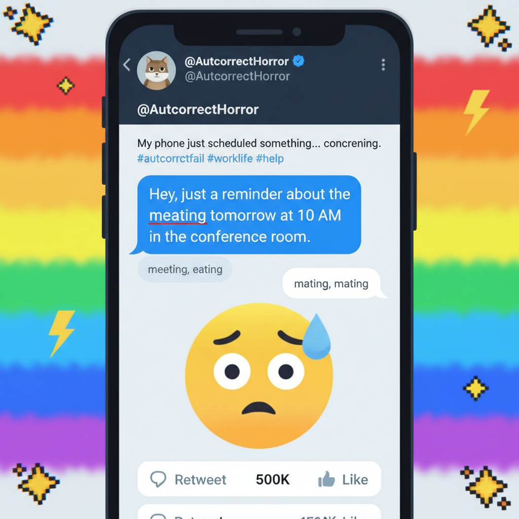 Autocorrect just changed 'meeting' to 'meating'. My boss is going to love this.