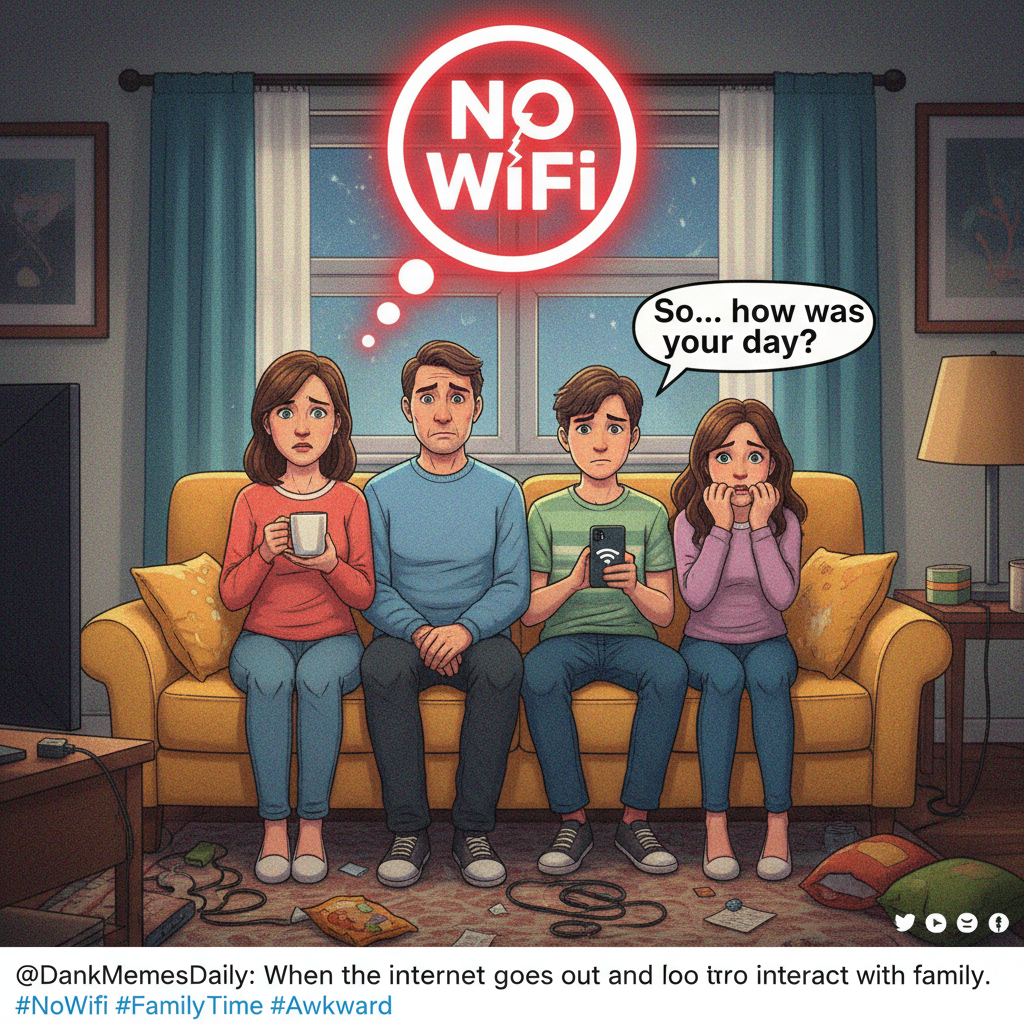 The wifi went down. Guess I'll just... talk to my family?