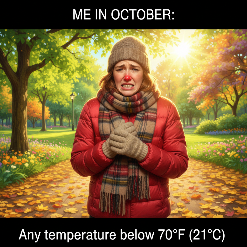 It's 70 degrees and sunny. I'm still complaining it's too cold. Midwest life.