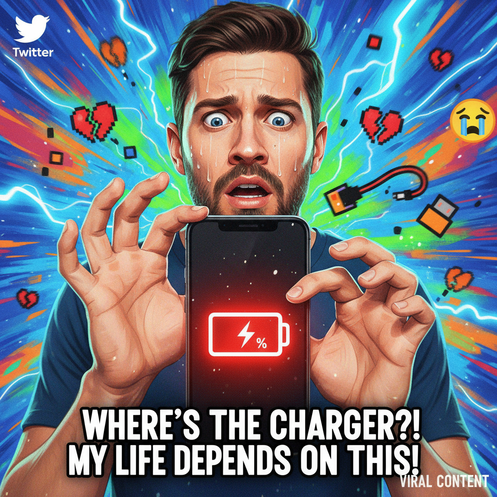 My phone battery is at 1%. My anxiety is at 100%. Send charger.