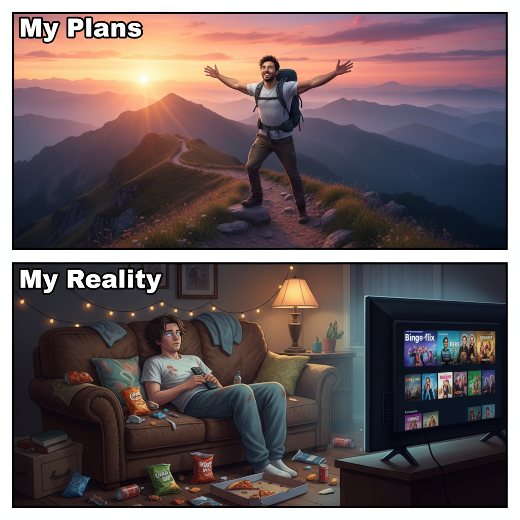 My weekend plans vs. my actual weekend: a dramatic re-enactment