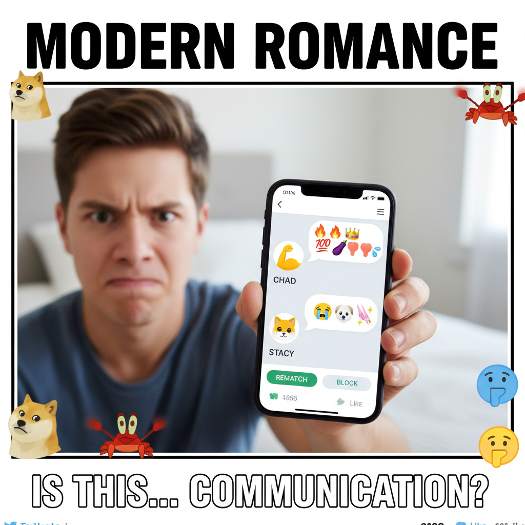 Matched with someone who only communicates in emojis. Is this a date or a puzzle?