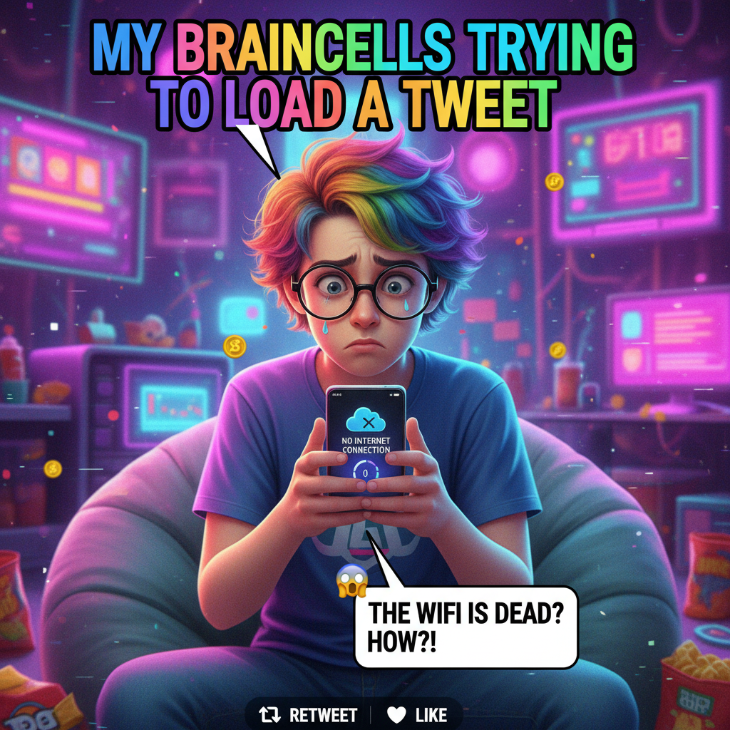 When the WiFi goes out but you still try to scroll for 5 minutes out of sheer habit.