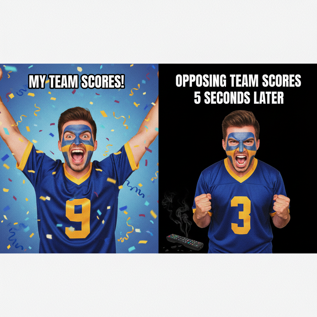 My team won: 'BEST DAY EVER! WE'RE UNDEFEATED KINGS!' My team lost: 'FIRE EVERYONE! THIS IS A DISGRACE!'