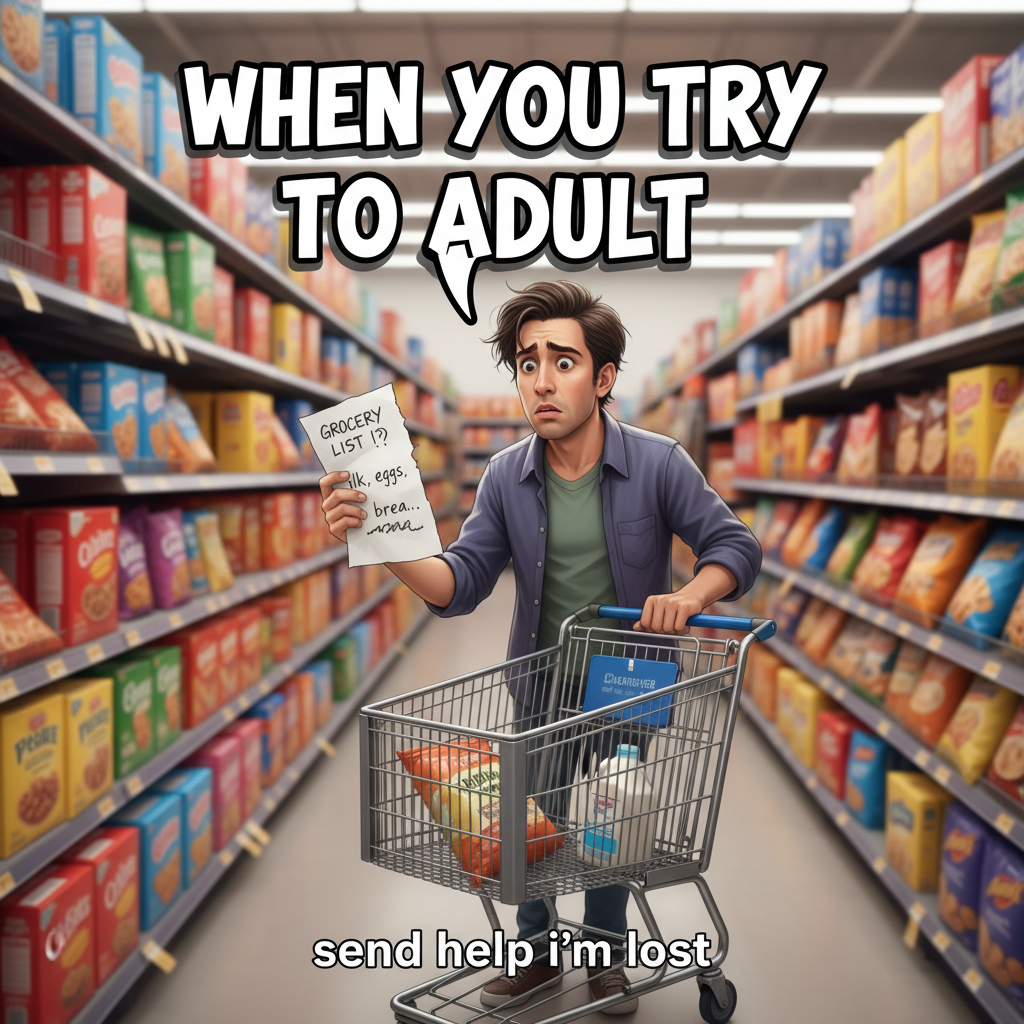 Adulting is just making a grocery list and forgetting half of it anyway.