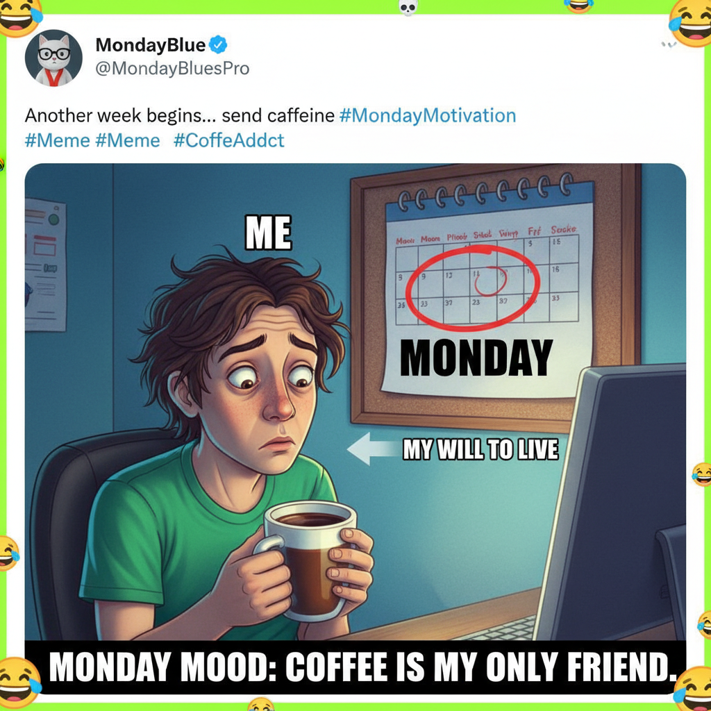 Monday morning mood: Still processing that it's not the weekend anymore.