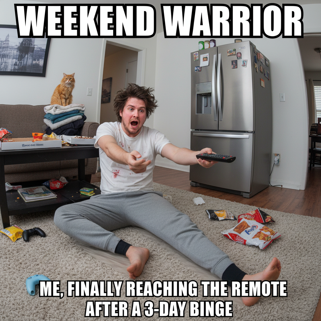 My weekend 'sports' routine: The 100-meter dash to the fridge during commercials