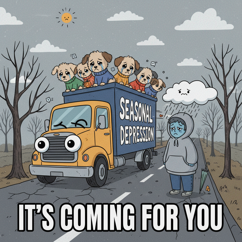 Seasonal depression hitting me like a truck full of sad puppies.