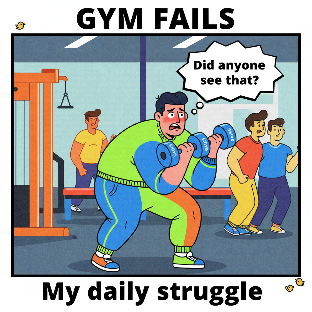 My gym routine: 10 mins working out, 50 mins wondering if anyone saw my form.