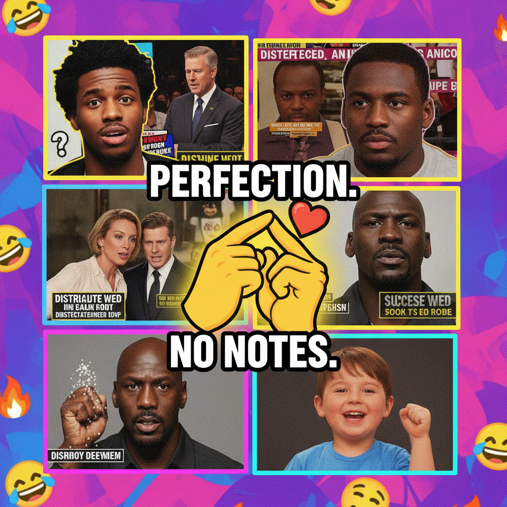 When the internet finds a new celebrity reaction meme: *chef's kiss* Perfection.