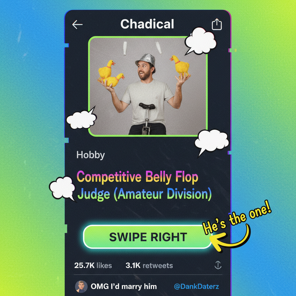 Swiped right on a guy who listed his hobby as 'collecting dust bunnies'. A true romantic.