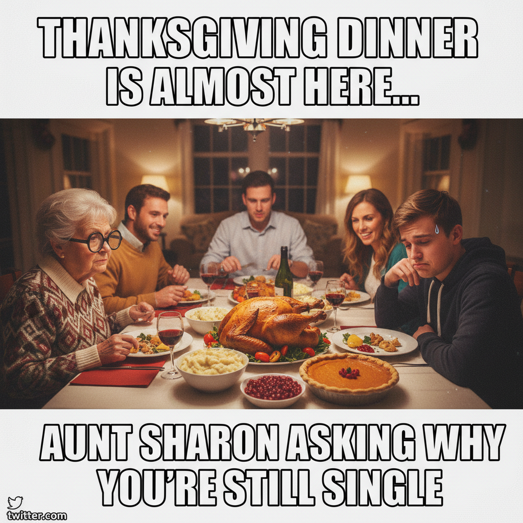 Holiday family dinner: Where 'How's your love life?' is the appetizer.