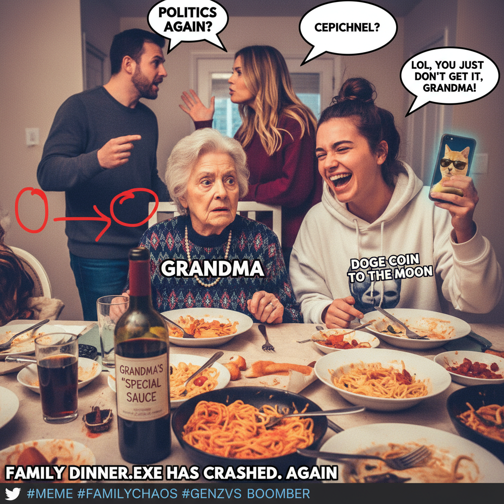 Grandma just asked if my 'internet friends' are coming to dinner. Send wine.