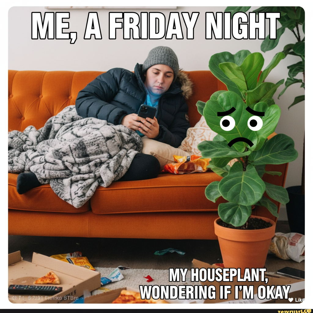 My seasonal depression is so bad, even my plants are looking at me like 'bro...'.