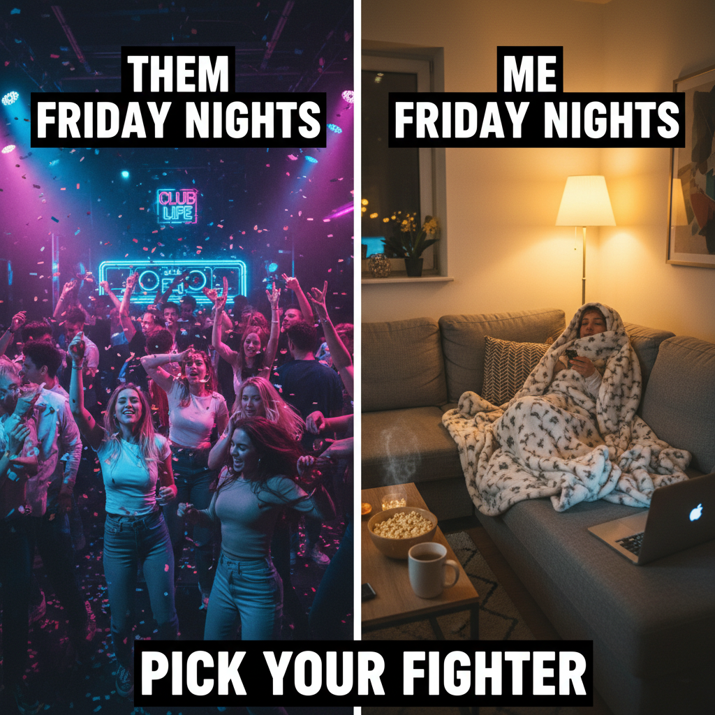 Friday night plans: Go out. Friday night reality: My couch and a documentary.