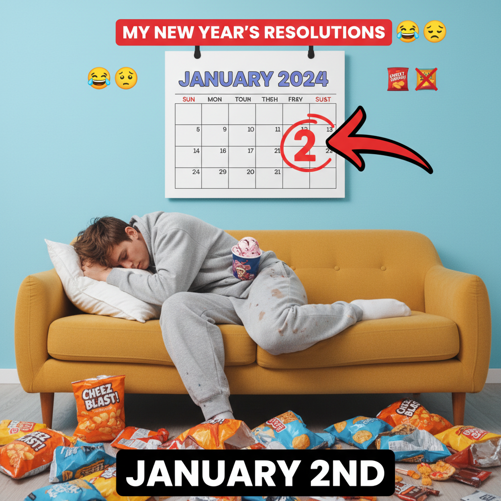 My New Year's resolution lasted until January 2nd. Send snacks, not judgment.