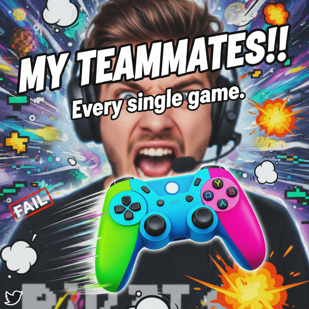 My controller just flew across the room. It wasn't me, it was the lag. Definitely the lag. #GamingRage