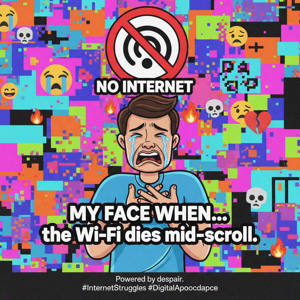 My WiFi went down for 5 mins. I already wrote my will.
