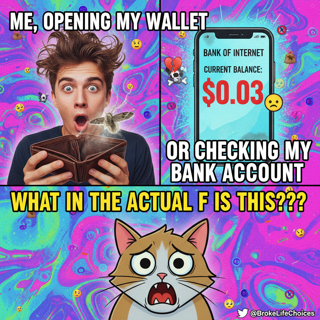 My bank account after paying rent: 'Is this a joke?' #Adulting
