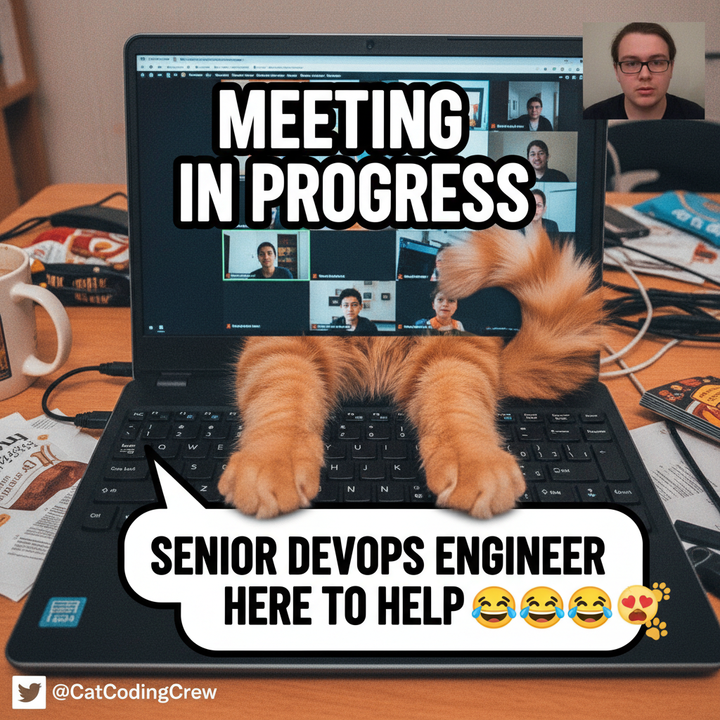 My cat just walked across my keyboard during a Zoom meeting. Classic WFH. #WFH