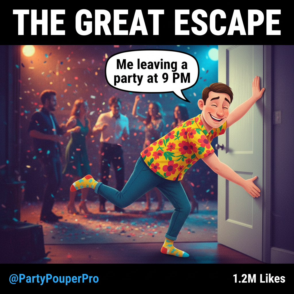 Introvert at a party: 'I've recharged enough, time to go home and recharge.'