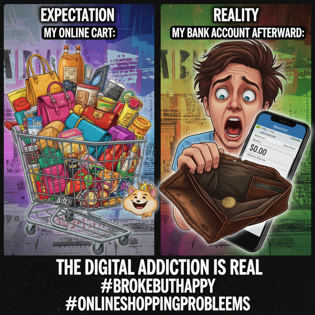 My online shopping cart vs. my bank account. It's a jump scare every time.