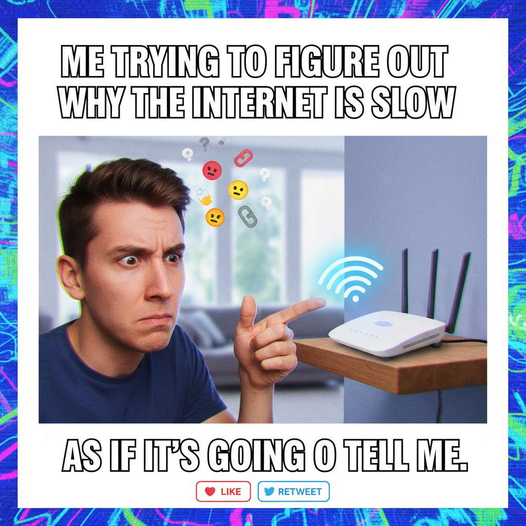 The wifi went out. I just stared blankly at the router like it personally offended me.