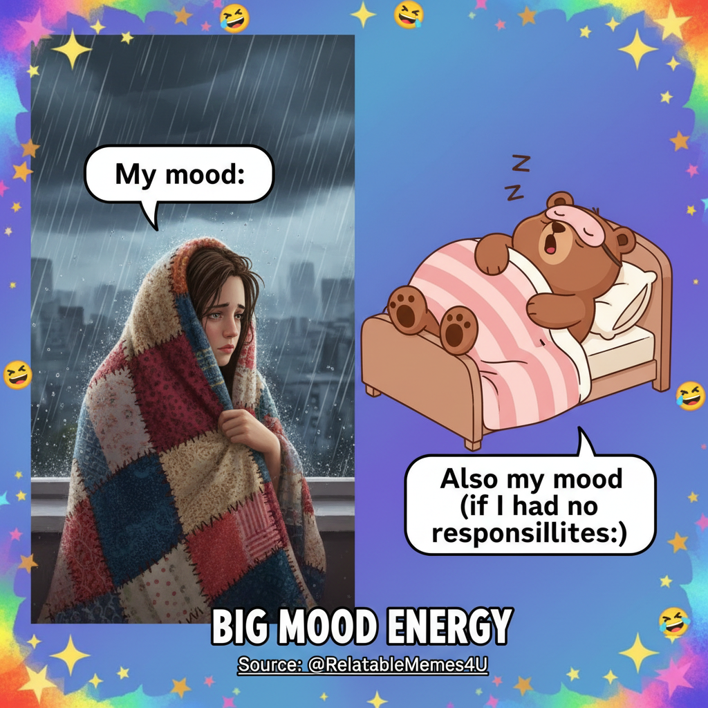 Seasonal depression hitting different this year. My spirit animal is a hibernating bear.